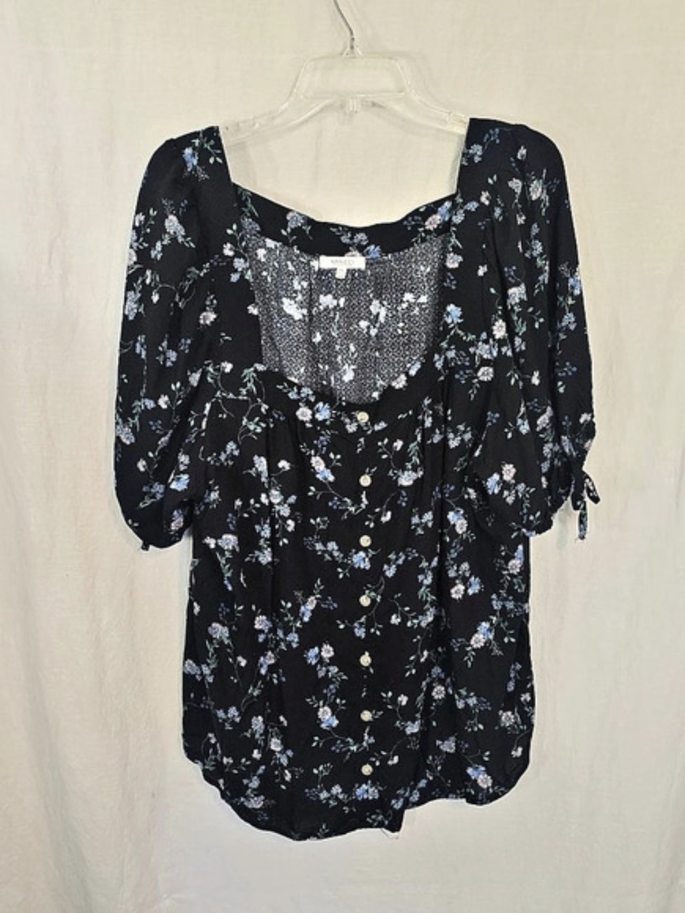 Angels Forever Young Floral Puff Sleeve Blouse 3X